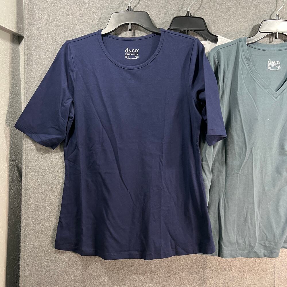 Denim & Co. Essentials Perfect Jersey Set of Three Knit Tops Size Small - Picture 8 of 10